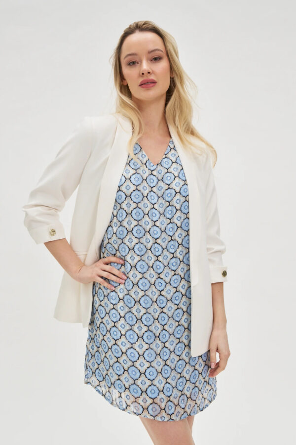 Marynarka z marszczonymi rękawami biała