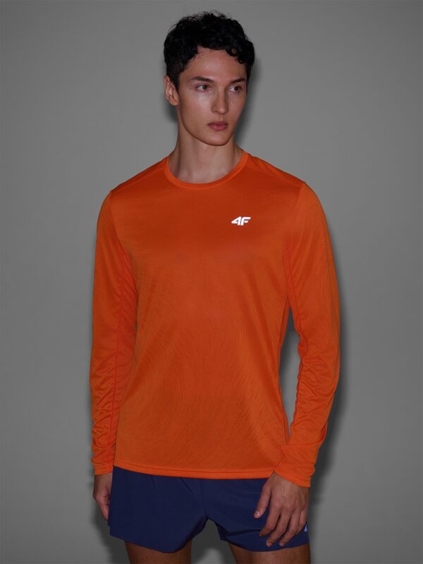 4F Longsleeve do biegania szybkoschnący męski - pomarańczowy