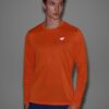 4F Longsleeve do biegania szybkoschnący męski - pomarańczowy