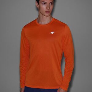 04443fc819f0cdc62892d48a013ea215997d46b1 4F Longsleeve do biegania szybkoschnący męski - pomarańczowy