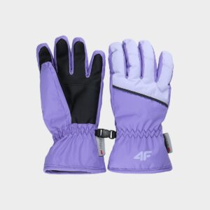 4F Rękawiczki narciarskie dziecięce - fioletowe