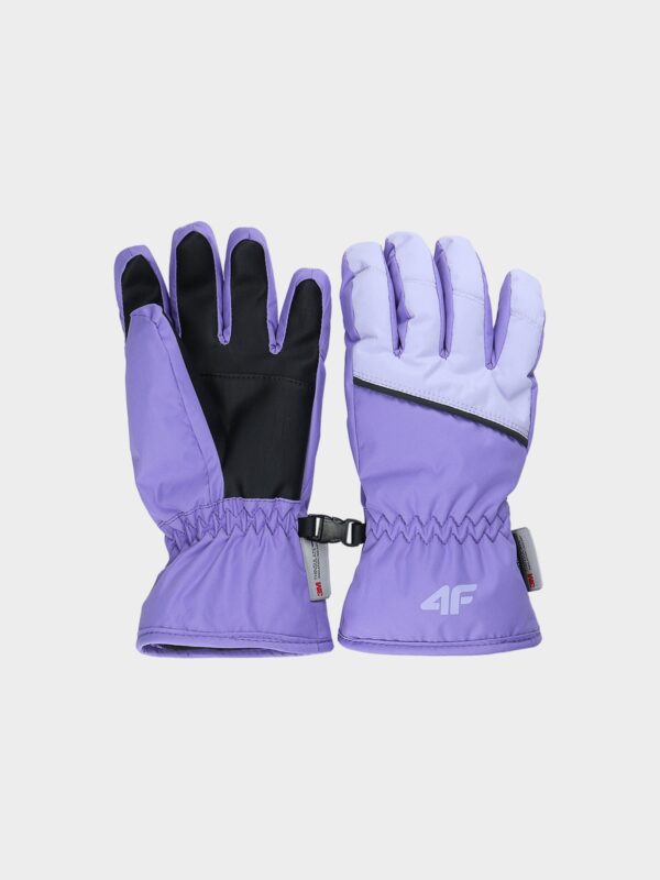 4F Rękawiczki narciarskie dziecięce - fioletowe