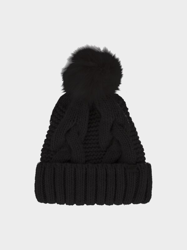 04afa08fe9ae5d4c10eda35e6184f87159fa8c0e 4F Czapka zimowa damska - czarna