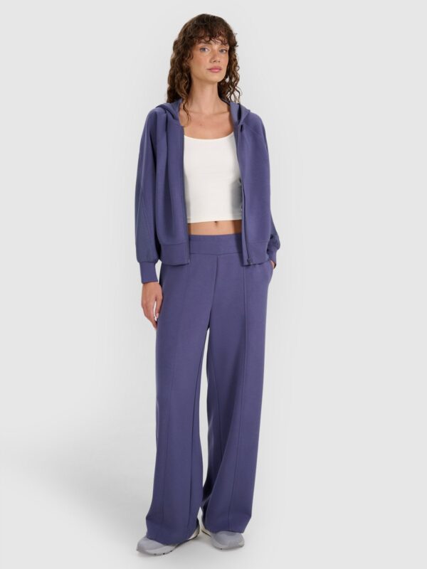 4F Bluza dresowa rozpinana z modalem damska - granatowa