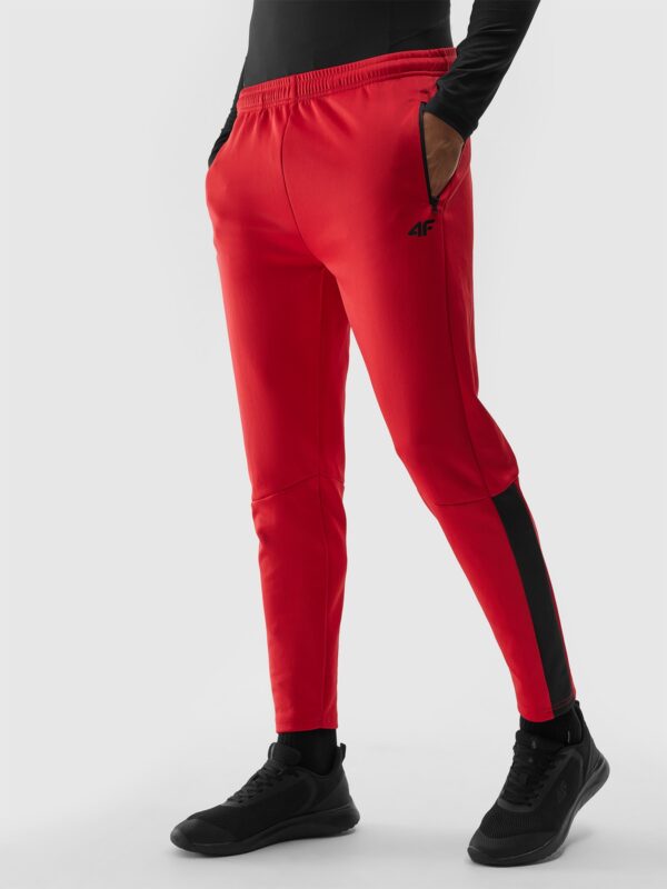4F Spodnie treningowe szybkoschnące męskie - czerwone
