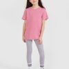 4F T-shirt regular gładki dziewczęcy - różowy 158 (12-13 lat)