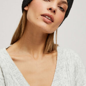 Dzianinowa opaska na głowę czarna