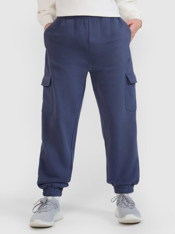 059dab3551271ac19328371d34f93e74fca03abf 4F Spodnie dresowe joggery dziewczęce - szare 122 (6-7 lat)