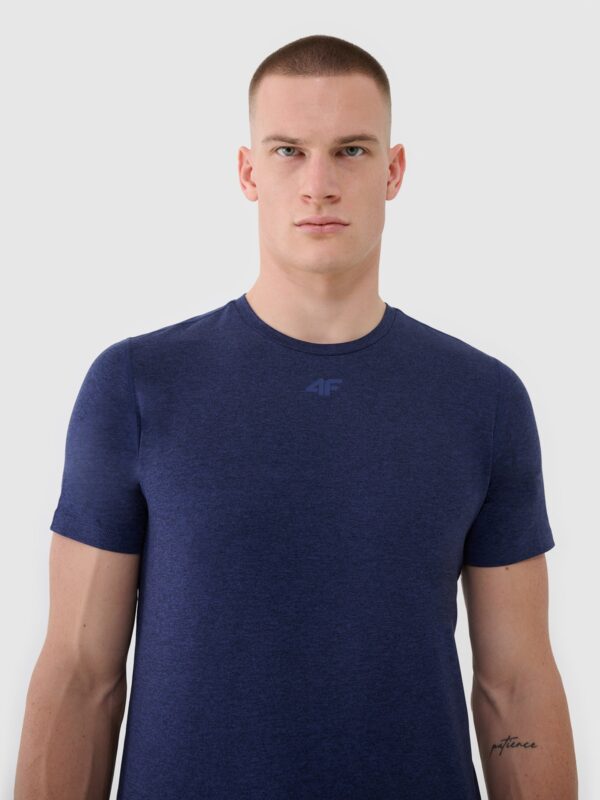 4F Koszulka treningowa szybkoschnąca męska - granatowa