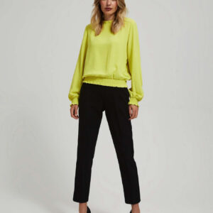 Spodnie w kant z nogawką 7/8 czarne