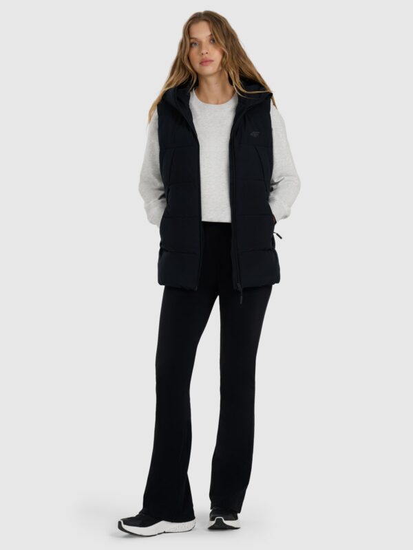 4F Bezrękawnik puchowy z wypełnieniem syntetycznym damski - czarny