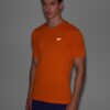 4F Koszulka do biegania szybkoschnąca męska - pomarańczowa