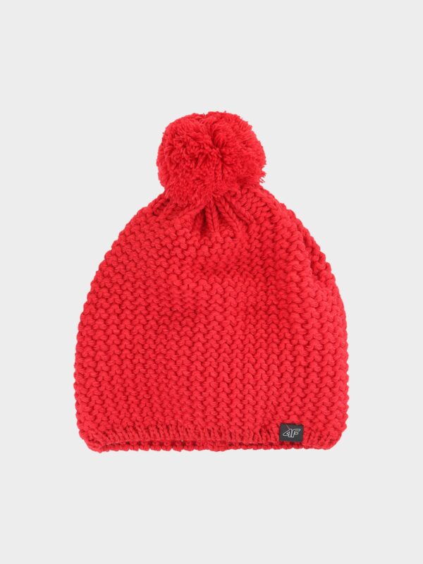 06a4746c0449cd905a16e34954155b8343af1807 4F Czapka zimowa z pomponem męska - czerwona