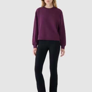 4F Bluza nierozpinana bez kaptura damska - fioletowa