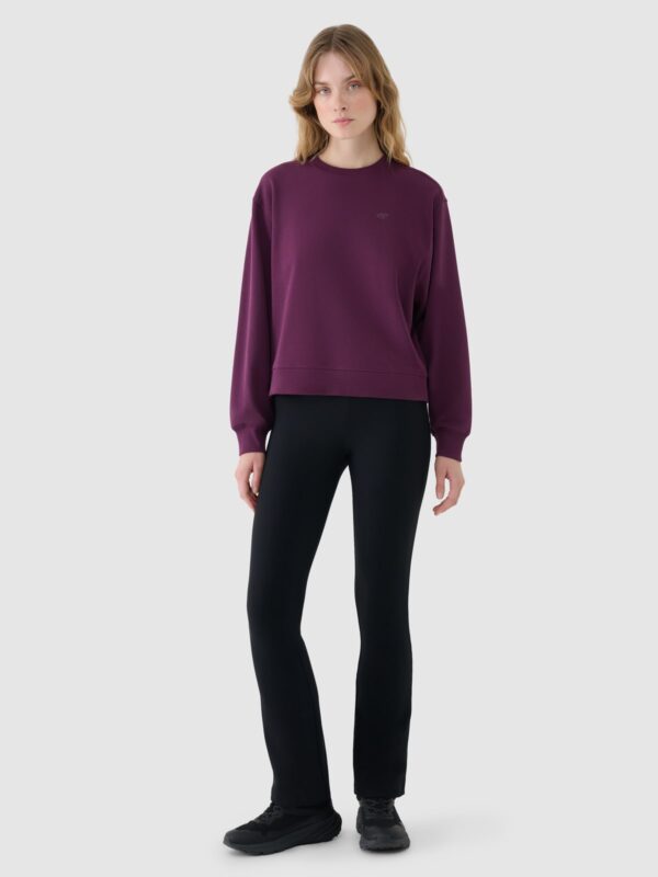 06ecf3aa6517941deaa7b76a43f721b4ed402e1d 4F Bluza nierozpinana bez kaptura damska - fioletowa