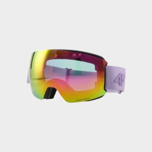 4F Gogle narciarskie z multibarwną powłoką uniseks - fioletowe