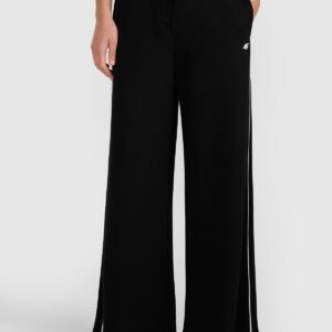 4F Spodnie dresowe z wiskozą damskie - czarne