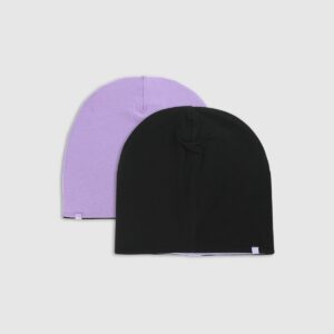 4F Czapka beanie dwustronna dziecięca - fioletowa
