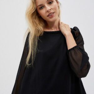 098411096b6b195a09b554d561569060b85fcdca Koszula z bufiastymi rękawami i wiązaniem z tyłu czarna