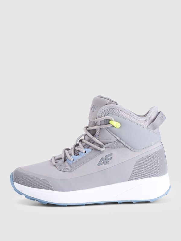 09e1d1d0119d2a4e8b77a584a9b4cd45b9cbce47 4F Buty zimowe DCX-22 z impregnacją chłopięce - szare