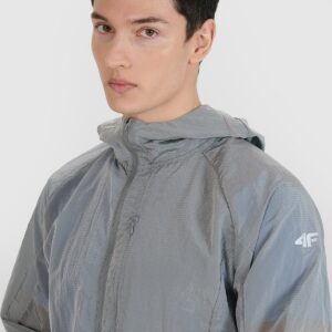 09e6f49e95813fab1839d883df96817b16b8b948 4F Kurtka do biegania Ultralight męska - szara
