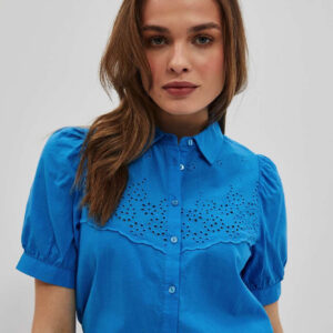 0a1a2a460c8ae40cfbf303d0223793ba530cfc69 Koszula z bufiastymi rękawami lazurowa