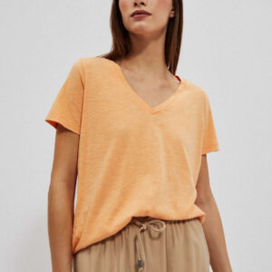 Bawełniana bluzka z dekoltem w serek