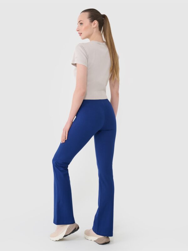 4F Legginsy z rozszerzanymi nogawkami damskie - granatowe