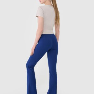 4F Legginsy z rozszerzanymi nogawkami damskie - granatowe