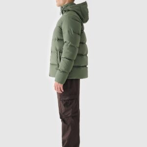 4F Kurtka zimowa puchowa z naturalnym wypełnieniem męska - oliwkowa/khaki