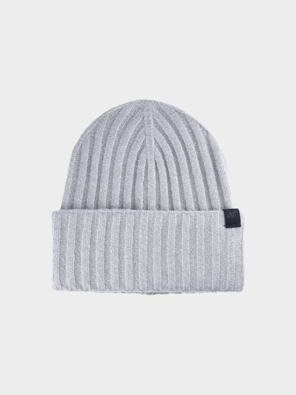 4F Czapka zimowa damska - szara