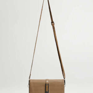 Torebka z zapięciem na zamek beżowa