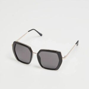 Duże geometryczne okulary czarne