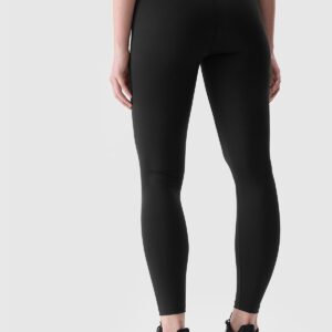 4F Legginsy treningowe z materiału z recyklingu damskie - czarne