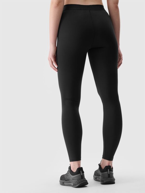 0c510636022c45b21e7454502e54e495f4368105 4F Legginsy treningowe z materiału z recyklingu damskie - czarne