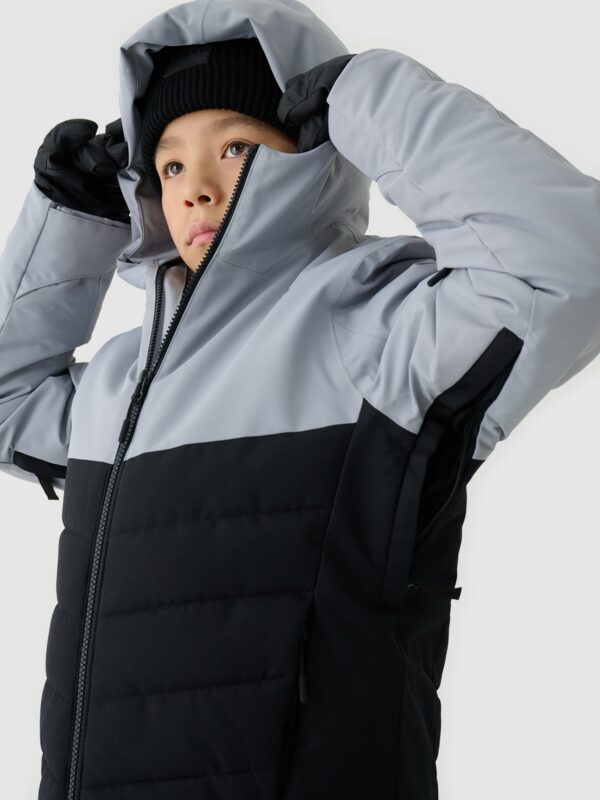 4F Kurtka narciarska membrana 5000 chłopięca - szara 122 (6-7 lat)