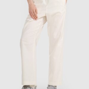 4F Spodnie casual damskie - białe