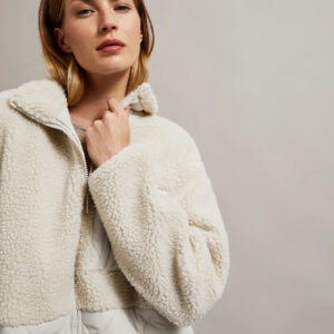 Kurtka teddy beżowa