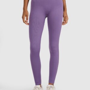 4F Legginsy treningowe bezszwowe damskie - fioletowe