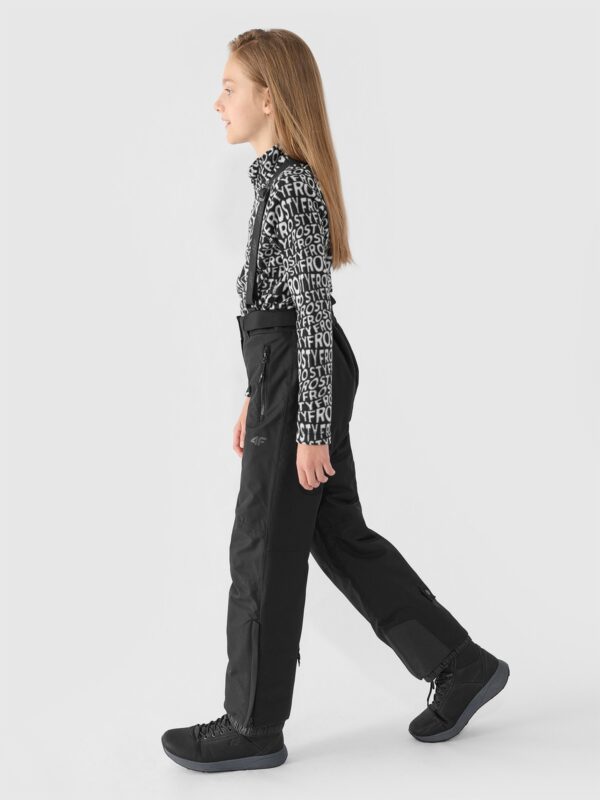 0ce89988335813467011506a3a6a50fcf5fa7dbb 4F Spodnie narciarskie membrana 8000 dziewczęce - czarne 122 (6-7 lat)