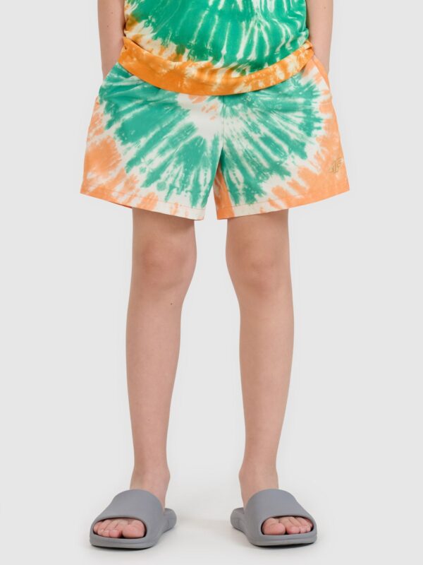 0d60b29b4fe14b1f2bcadf4e71024899b1eea3a9 4F Spodenki plażowe boardshorty chłopięce - multikolor 134/140 (8-10 lat)