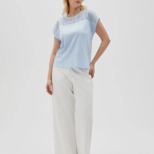 Bawełniana bluzka błękitna