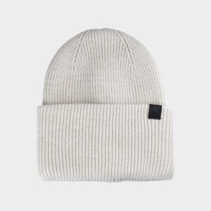 4F Czapka beanie uniseks - beżowa