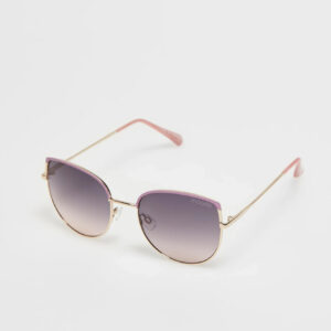 Okulary przeciwsłoneczne z metalowymi oprawkami różowe