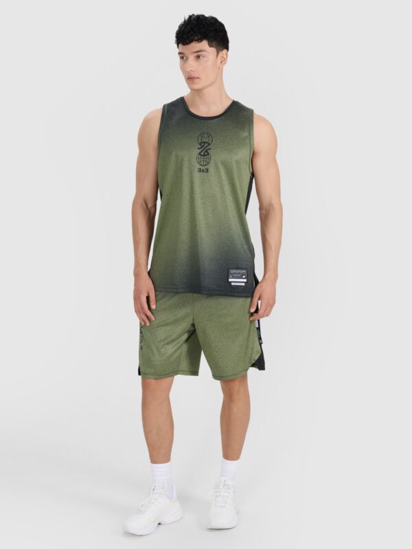 4F Tank top do koszykówki oversize szybkoschnący męski - multikolor