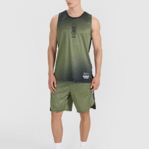 4F Tank top do koszykówki oversize szybkoschnący męski - multikolor