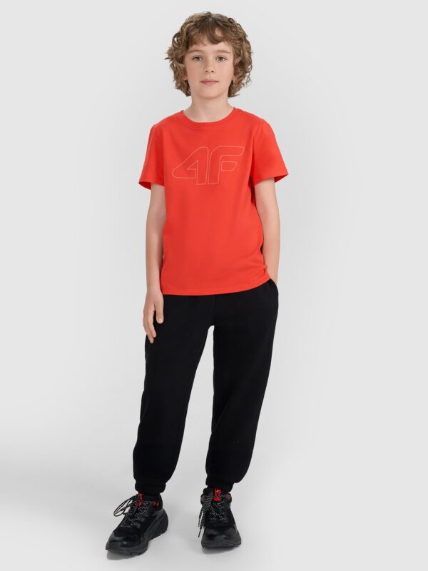 0def295fa1a0862ead2148142c4e2bec6d056cb2 4F T-shirt regular z nadrukiem chłopięcy - czerwony 128 (7-8 lat)