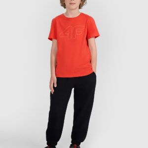 0def295fa1a0862ead2148142c4e2bec6d056cb2 4F T-shirt regular z nadrukiem chłopięcy - czerwony 128 (7-8 lat)