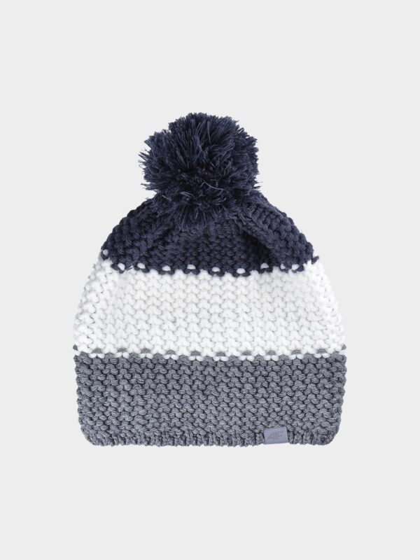 4F Czapka zimowa z pomponem męska - multikolor