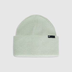 4F Czapka zimowa z dodatkiem wełny dziecięca - turkusowa